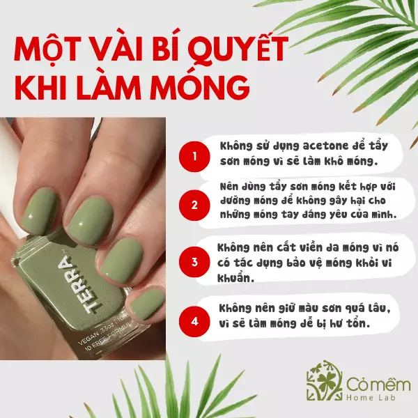 sơn móng tay màu xanh rêu đậm