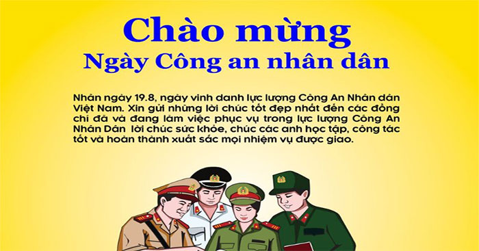 Thiệp chúc mừng ngày Công an Nhân dân số 2