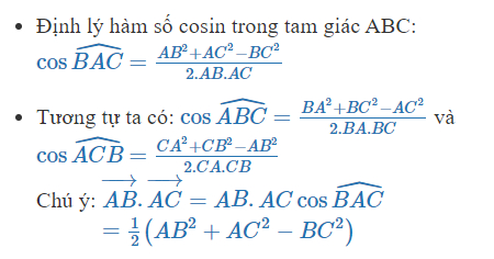 Áp dụng hệ thức lượng trong tam giác để tính số đo góc giữa hai đường thẳng chéo nhau