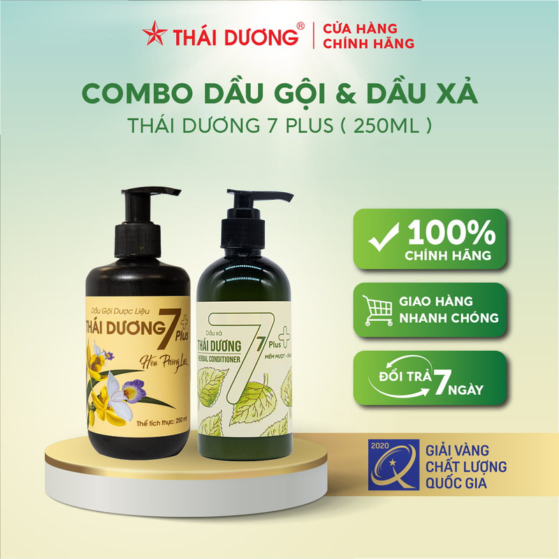 Combo Bộ gội xả Thái Dương 7 plus (250ml)