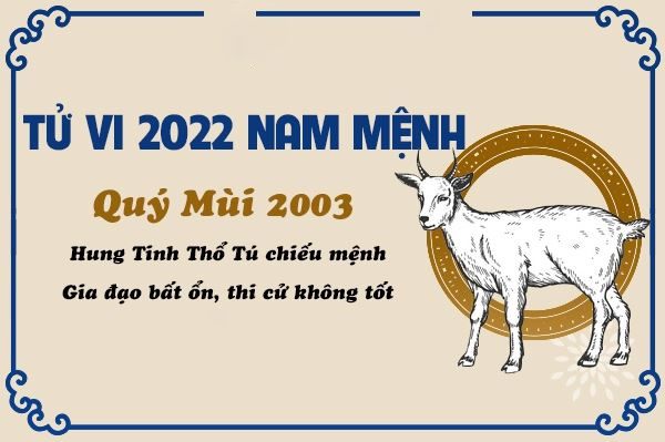 Xem sao hạn trong năm 2022 của nam mạng tuổi Quý Mùi 2003