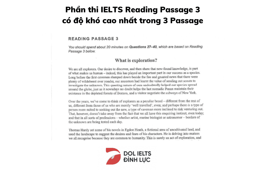 Đề IELTS Reading Passage 3 là phần khó nhất trong 3 đoạn