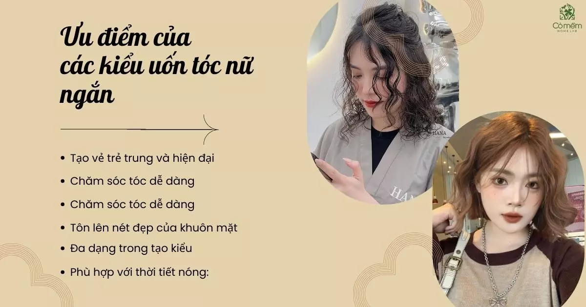 uốn tóc nữ ngắn