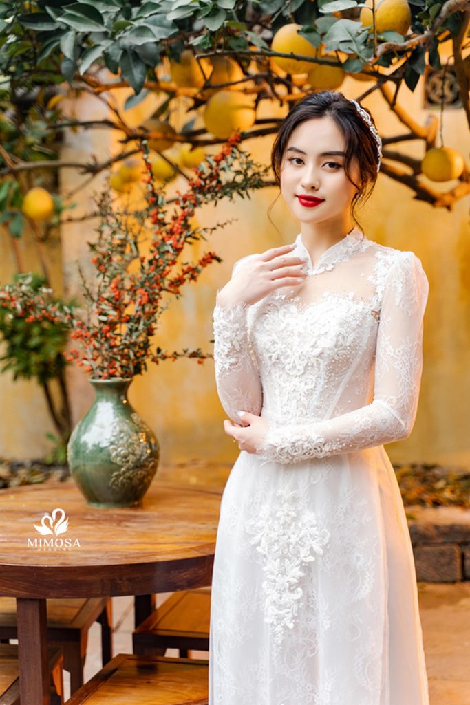 ao dai cuoi trang