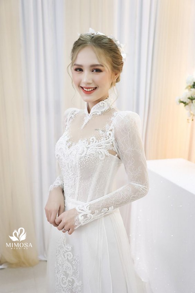 ao dai cuoi trang