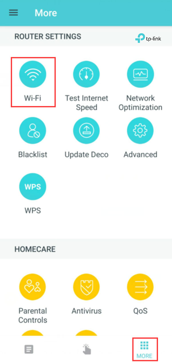 Bạn lựa chọn mục More trước sau đó mới chọn mục WiFi