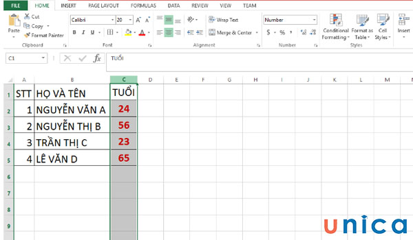 Định dạng nội dung là Accounting