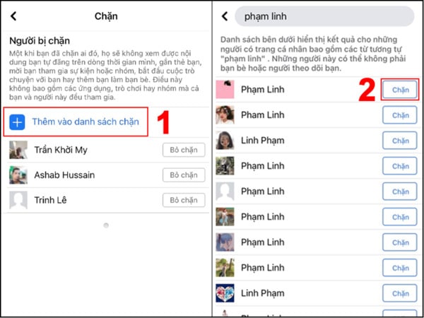 Chặn Facebook bằng điện thoại bước 3