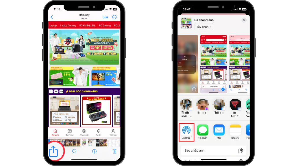 GEARVN - Hướng dẫn nhanh sử dụng Airdrop để truyền hình ảnh và dữ liệu