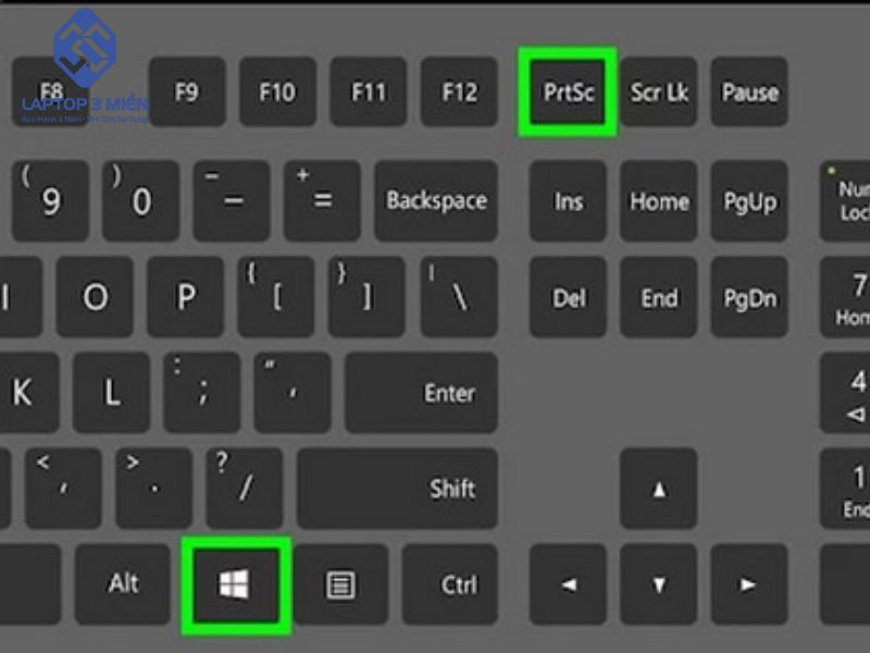 Laptop Dell chụp màn hình bằng tổ hợp phím Windows và Print Screen