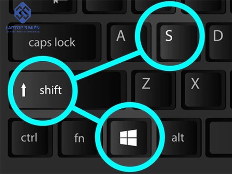 Laptop Dell dùng tổ hợp phím Windows Shift S để chụp màn hình