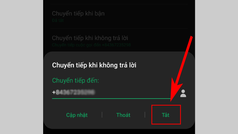 Tắt chuyển hướng cuộc gọi trên điện thoại Android