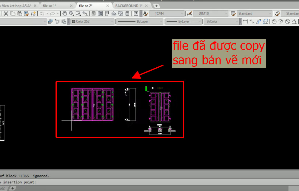 File đã được copy sang bản vẽ mới