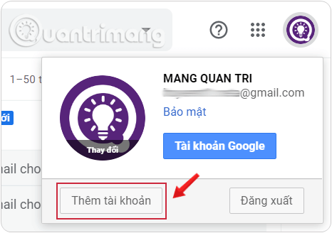 Đăng nhập Gmail thứ 2 bạn muốn sử dụng