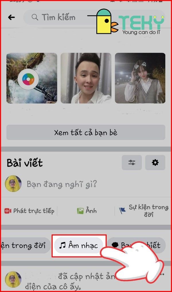 Cách thêm nhạc vào fb