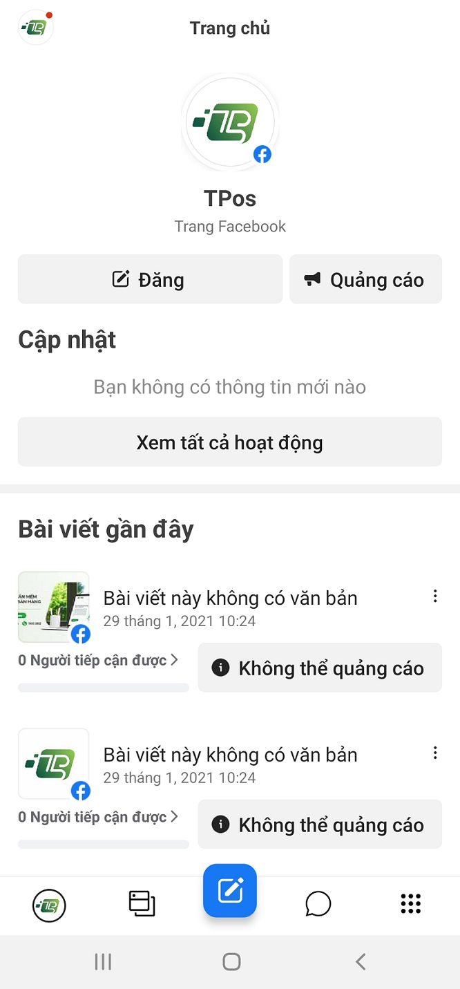 bước 1 đổi tên fanpage facebook trên điện thoại