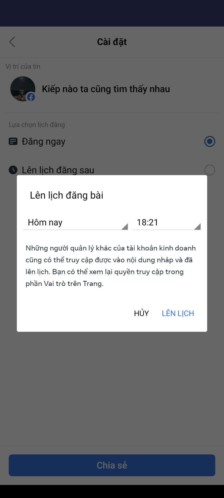 Hướng dẫn hẹn giờ đăng story trên điện thoại