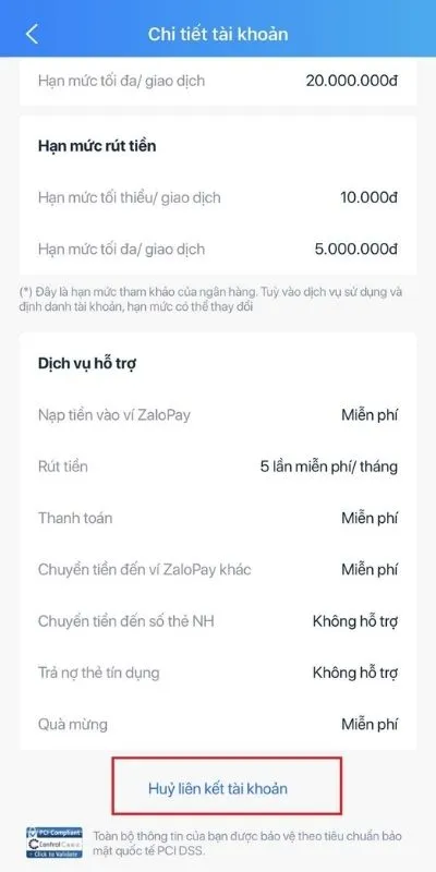 Cách hủy liên kết ngân hàng với ZaloPay nhanh chóng trong 1 phút 8