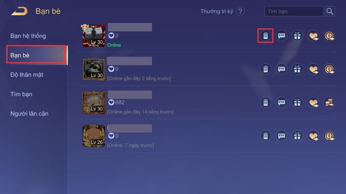 Hướng dẫn xóa bạn bè trong Liên Quân - Bước 1