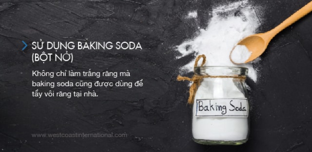 baking soda có tác dụng cạo vôi răng tại nhà - westcoast international dental clinic