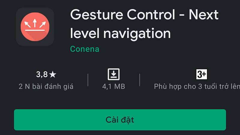 Cài đặt ứng dụng Gesture Control cho điện thoại