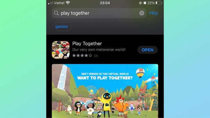 Bước 3 tải Play Together trên điện thoại iOS