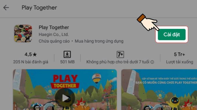 Bước 4 tải Play Together trên PC, máy tính