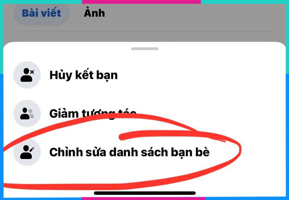 Cách thêm bạn vào danh sách bị hạn chế trên Facebook bằng điện thoại B2