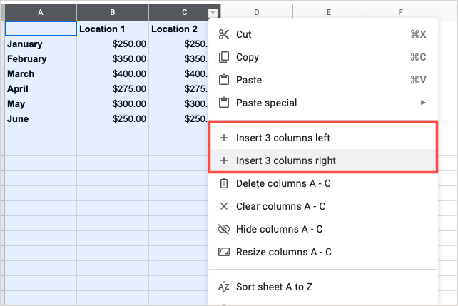 Google-Sheets-Three-Columns-Insert