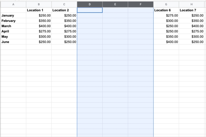 Google-Sheets-Three-Columns-Inserted