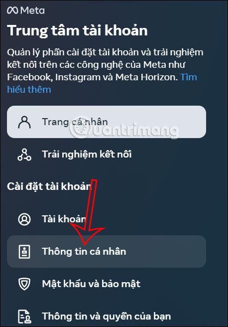 Thông tin liên hệ Facebook