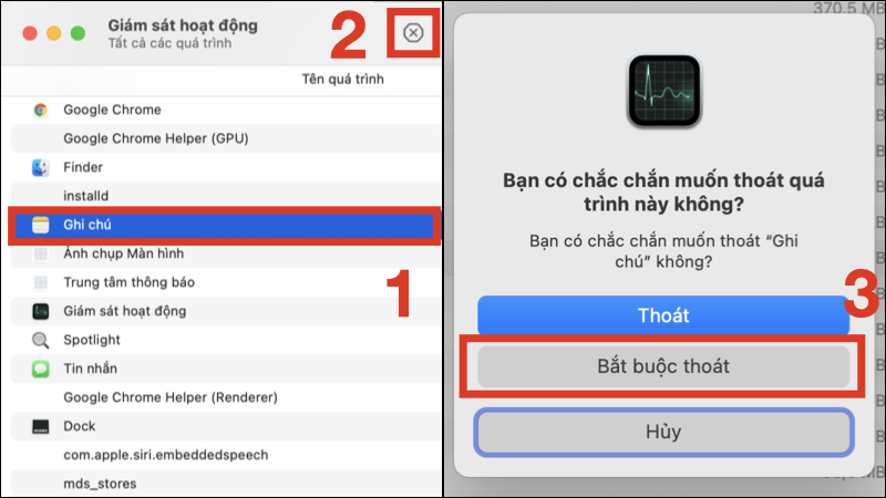 Cách tắt ứng dụng trên Macbook