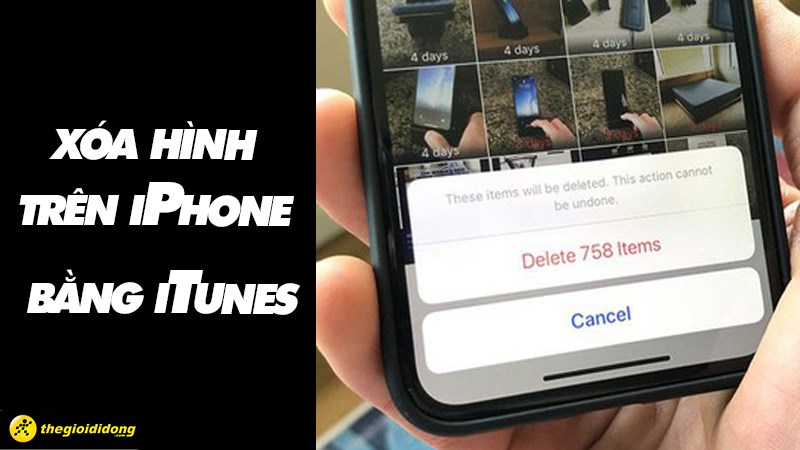 Xóa hình trên iPhone bằng iTunes