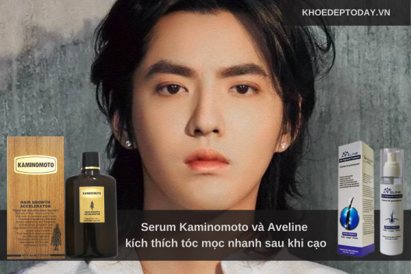 Serum Kaminomoto và Aveline kích thích tóc mọc nhanh sau khi cạo