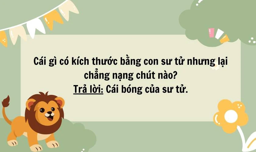 Câu đố về cái bóng sư tử