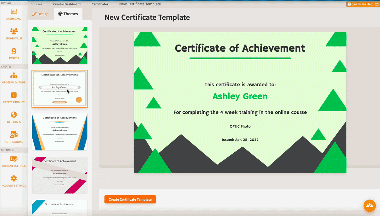 online course completion certificate Heights Platform