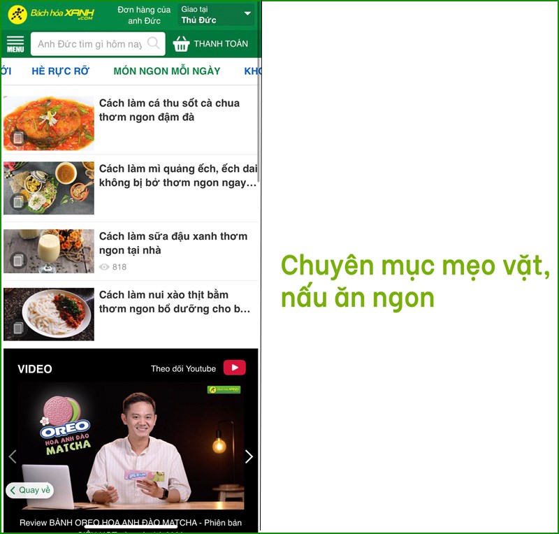 Chuyên mục mẹo vặt, nấu ăn ngon