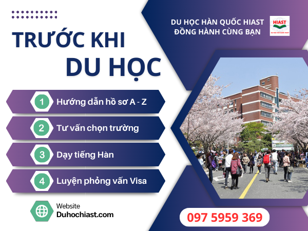 lộ trình du học Hàn Quốc hiast