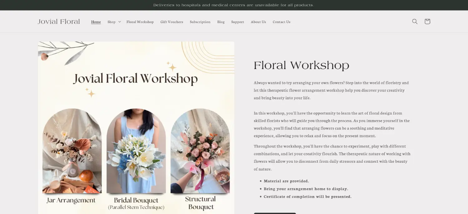 Jovial Floral Flower Arrangement Class SG