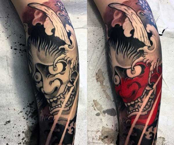 hình tattoo hắc bạch vô thường ở tay