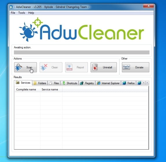 AdwCleaner removing Laban.vn virus