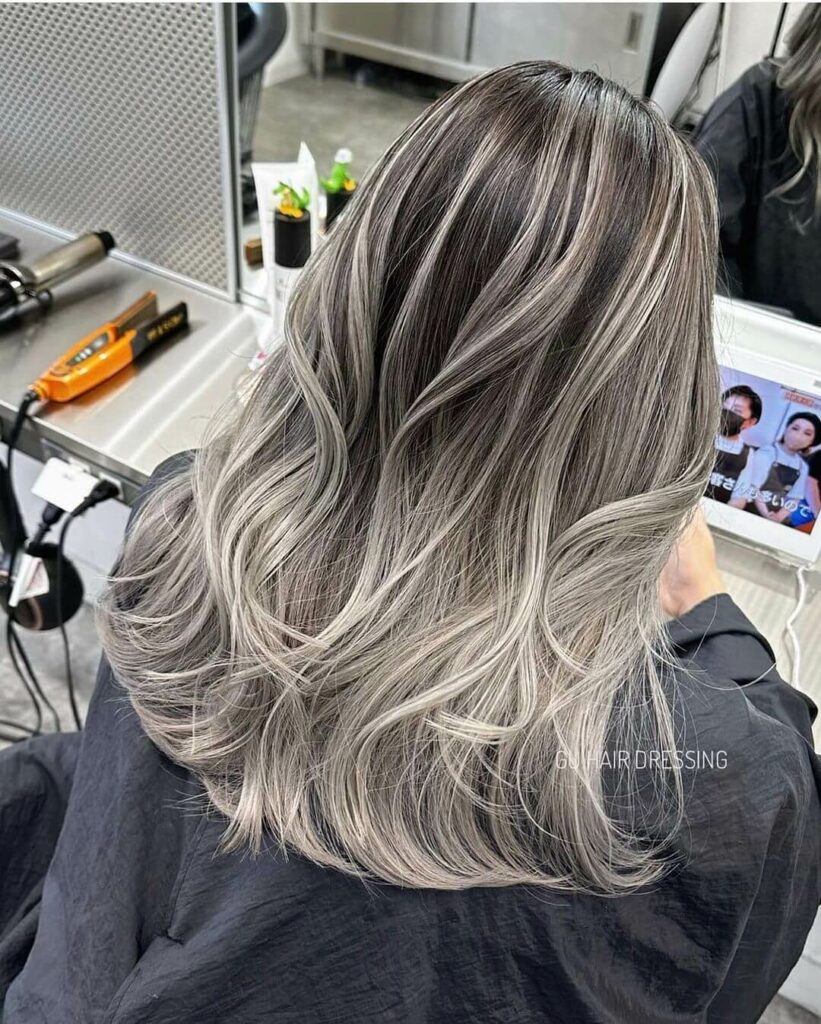 Nhuộm balayage màu Hồng