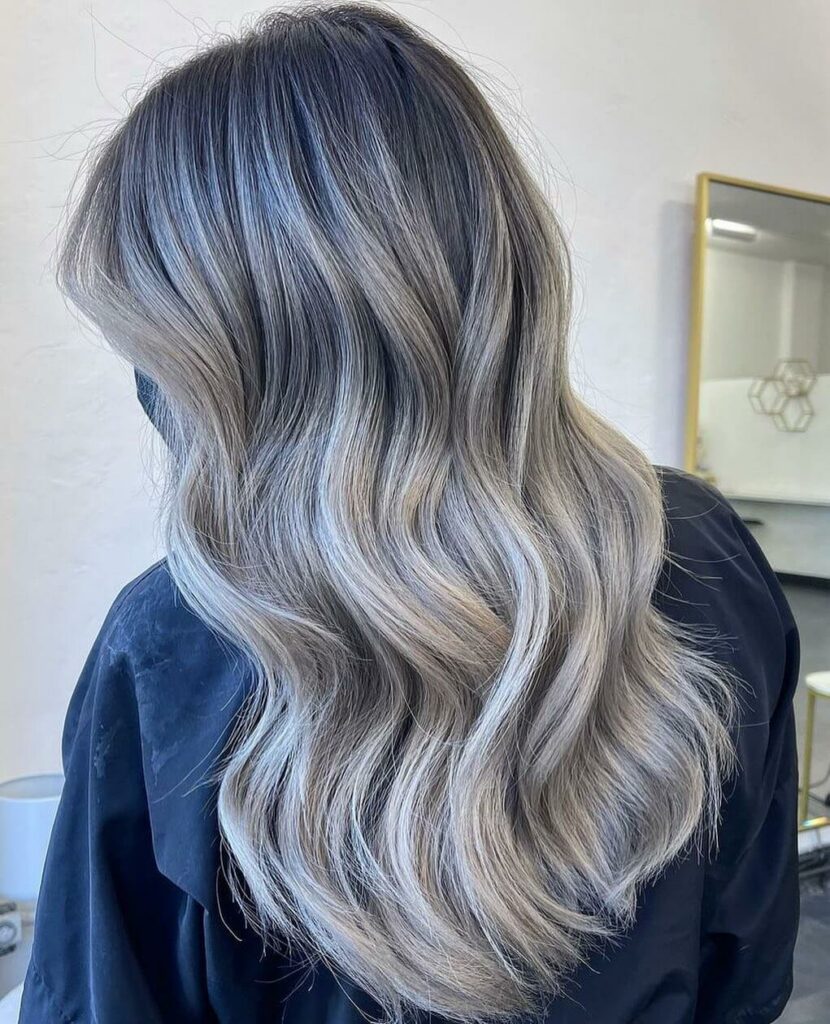 Nhuộm balayage màu tím