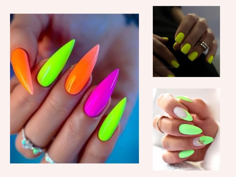 Mẫu nail màu sắc rực rỡ giúp tôn lên vẻ đẹp làn da ngăm