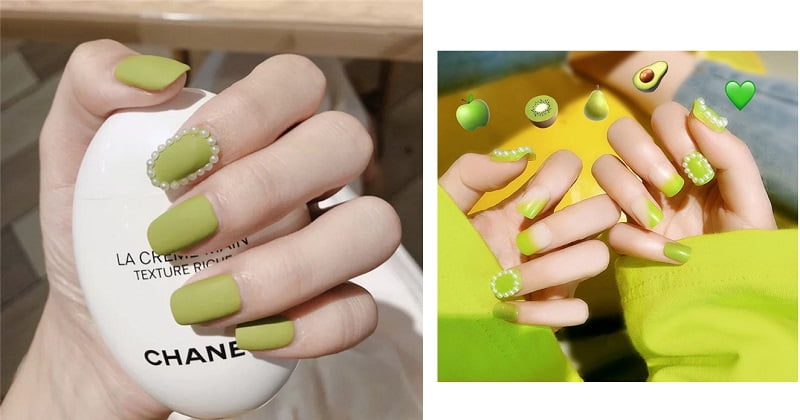 những mẫu nail Hàn Quốc đơn giản 8