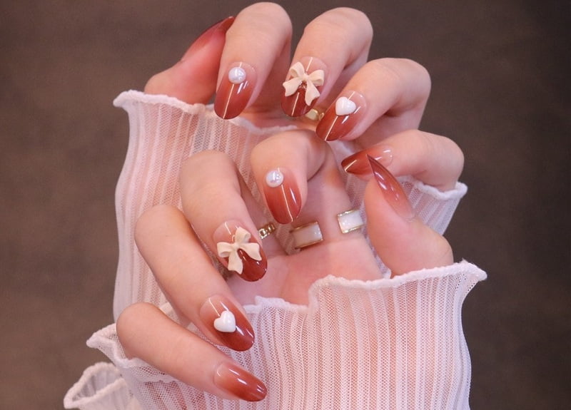 những mẫu nail Hàn Quốc đơn giản 9