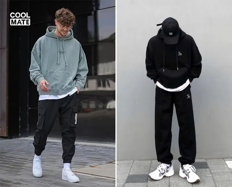 Quần jogger và áo hoodie