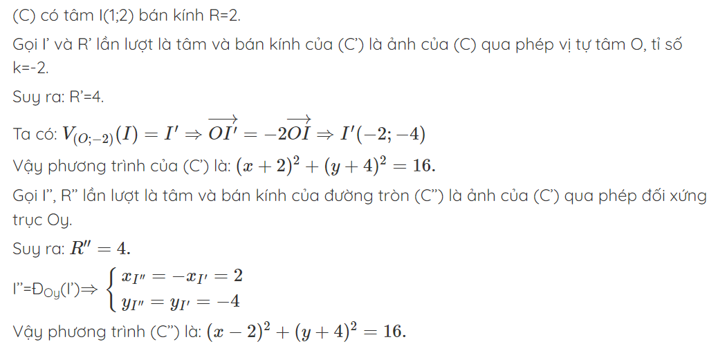 Bài tập vận dụng phép đồng dạng