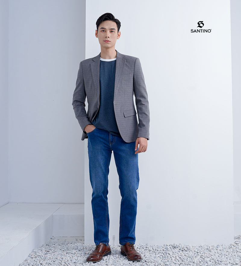 quần jeans áo sơ mi