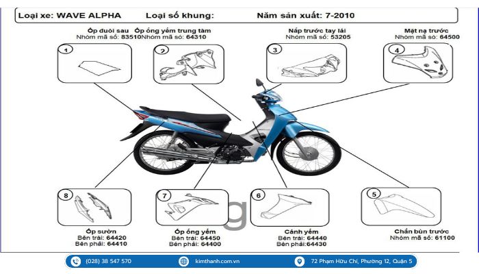 Một số phụ kiện xe Wave